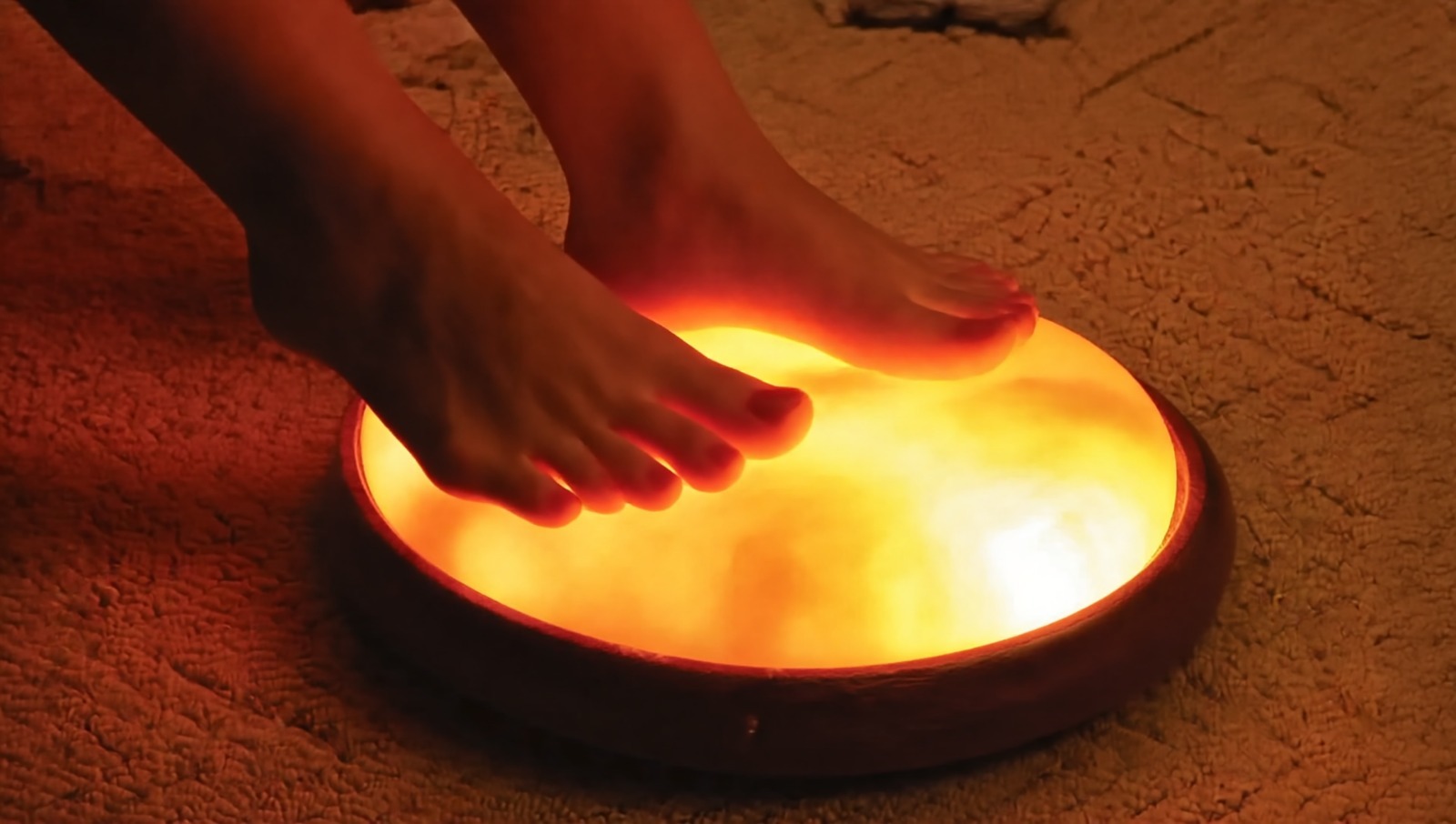 Hand-Carved Geometric Salt Massage Stone