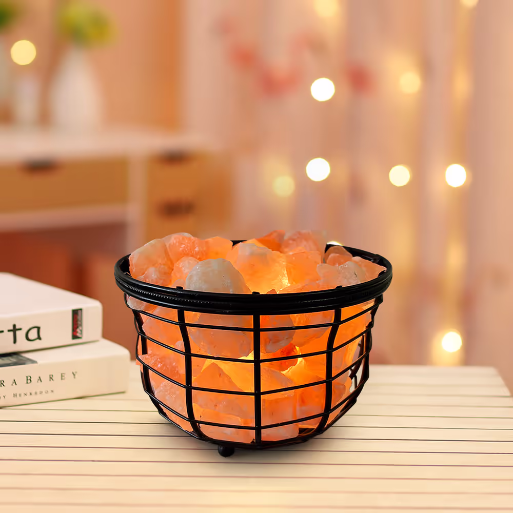 Himalayan Salt - Metal Basket Round- Best Gift Item alternate