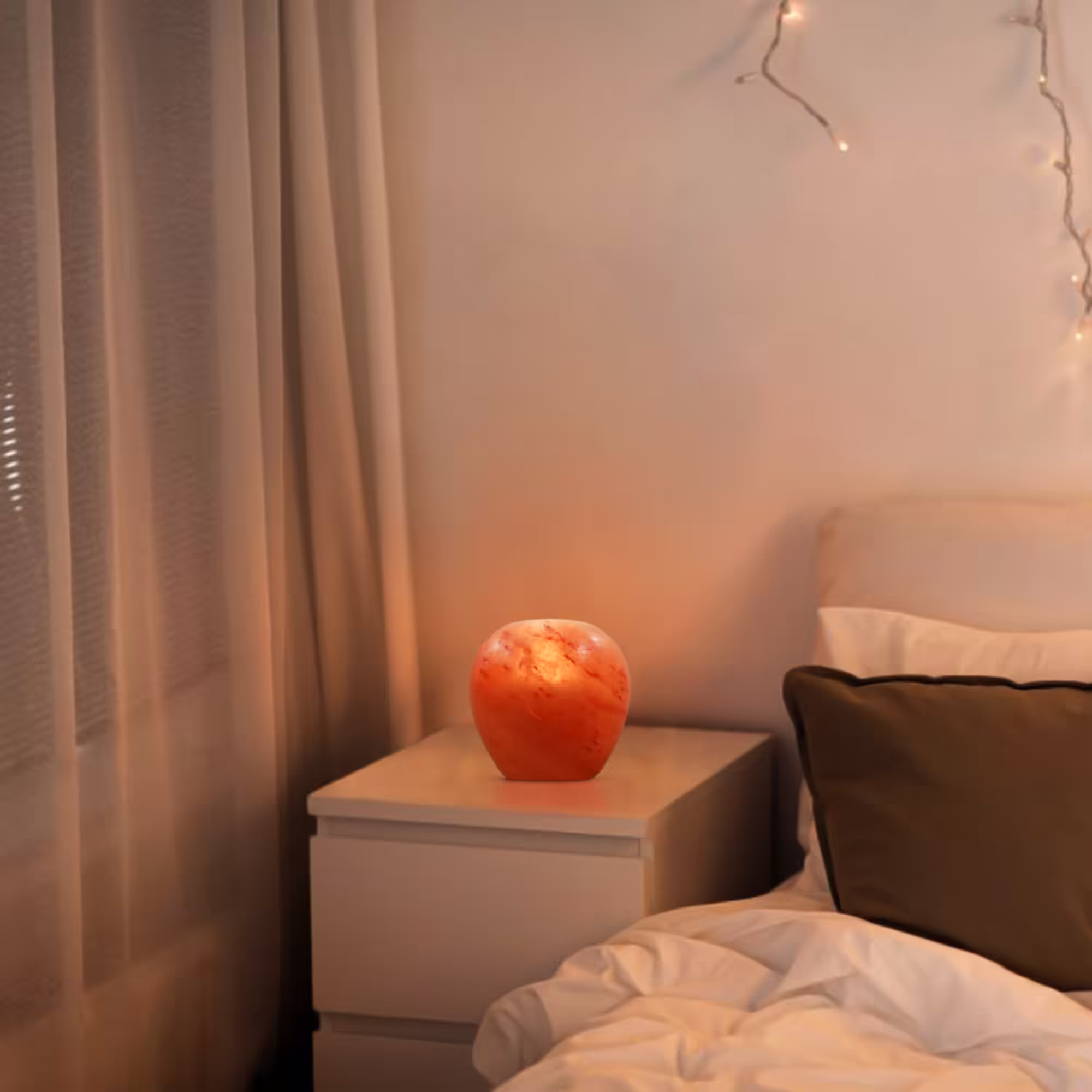 Himalayan Salt - Tea Light Apple Shape (4 inches, 2 lbs.) Best Gift Item alternate