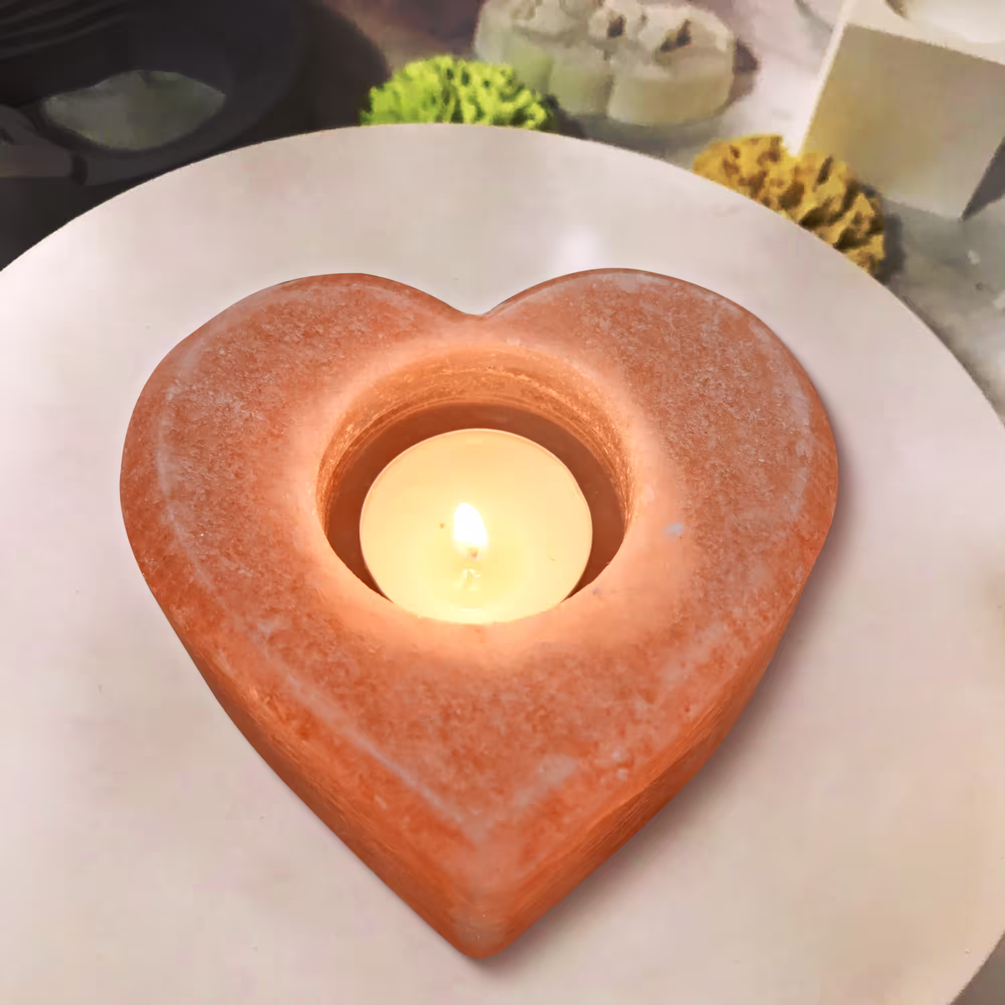 Himalayan Salt - Tea Light Heart Shape (2.5 inches, 3.5 lbs.) Best Gift Item alternate