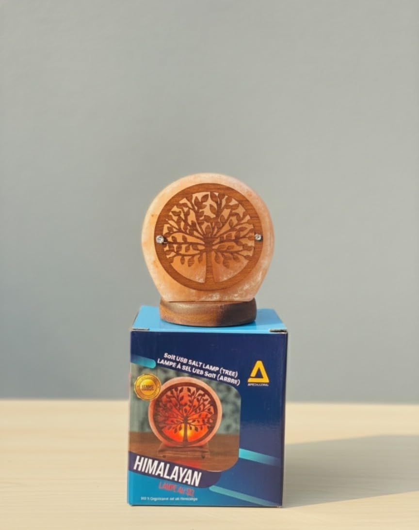 Himalayan Salt Lamp, USB Powered - Color Changing (Tree Shape) alternate
